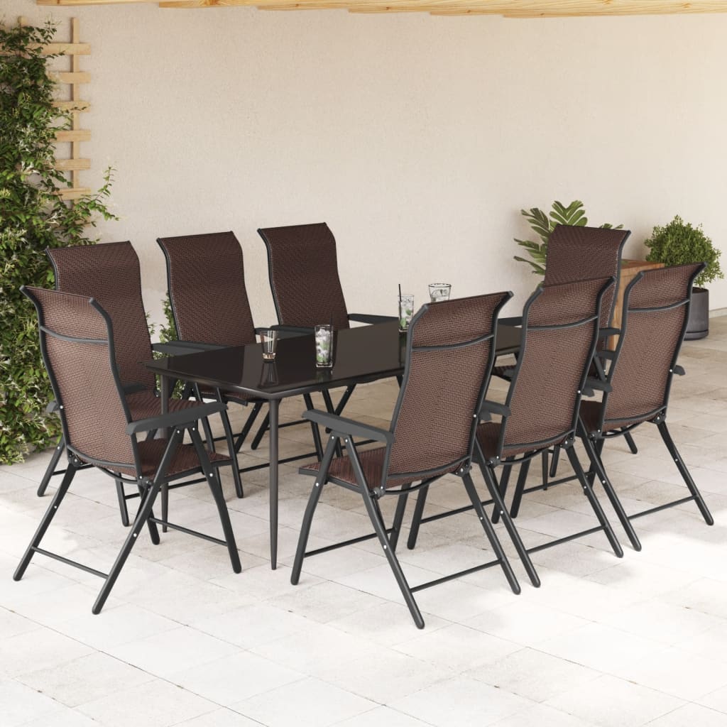 Gartenstühle 8 Stk. Klappbar Braun Poly Rattan