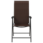 Gartenstühle 8 Stk. Klappbar Braun Poly Rattan