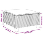 8-tlg. Garten-Sofagarnitur mit Kissen Grau Poly Rattan