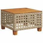 8-tlg. Garten-Sofagarnitur mit Kissen Beige Poly Rattan