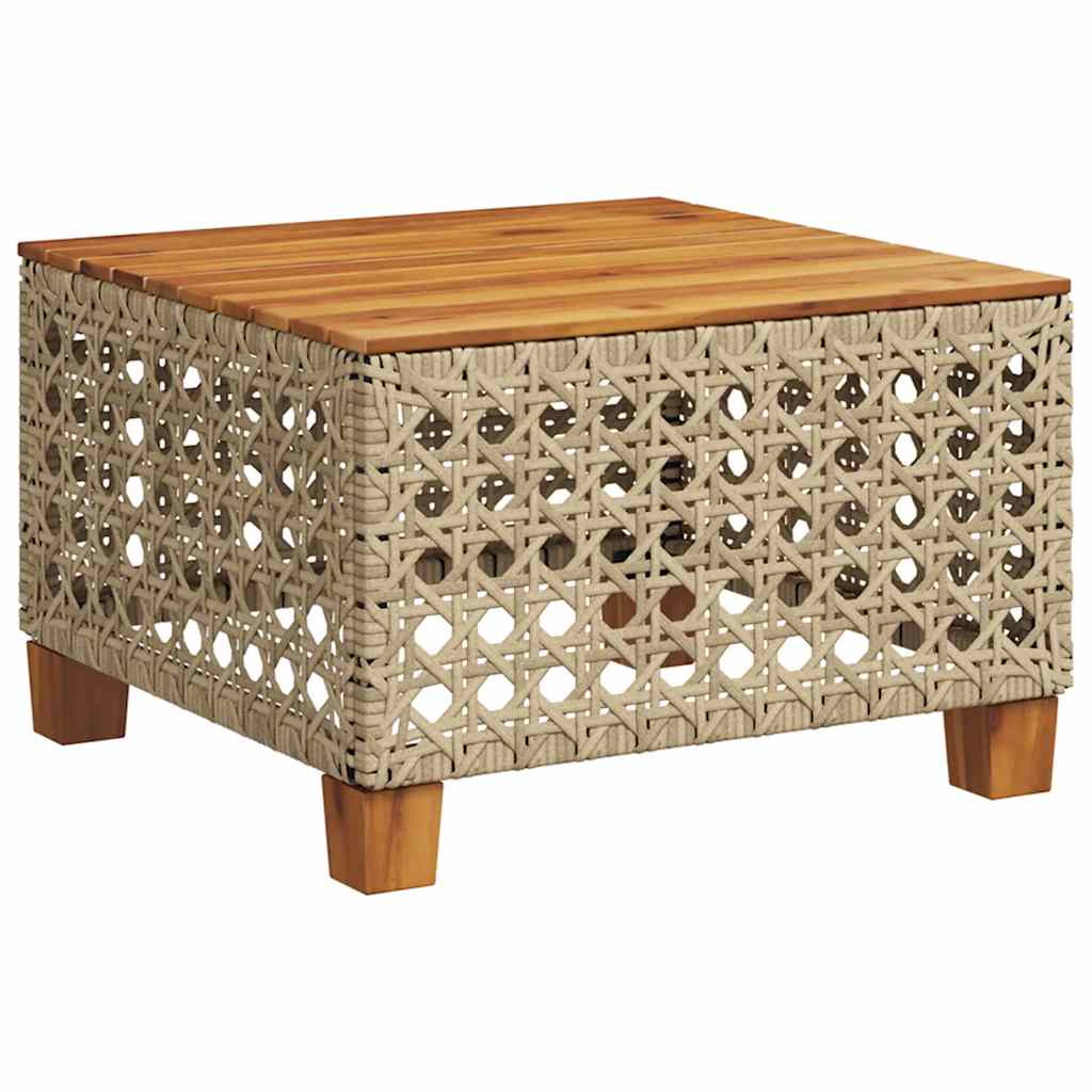 8-tlg. Garten-Sofagarnitur mit Kissen Beige Poly Rattan