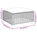 5-tlg. Garten-Sofagarnitur mit Kissen Schwarz Poly Rattan