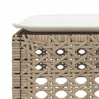 8-tlg. Garten-Sofagarnitur mit Kissen Beige Poly Rattan