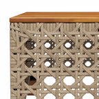 8-tlg. Garten-Sofagarnitur mit Kissen Beige Poly Rattan