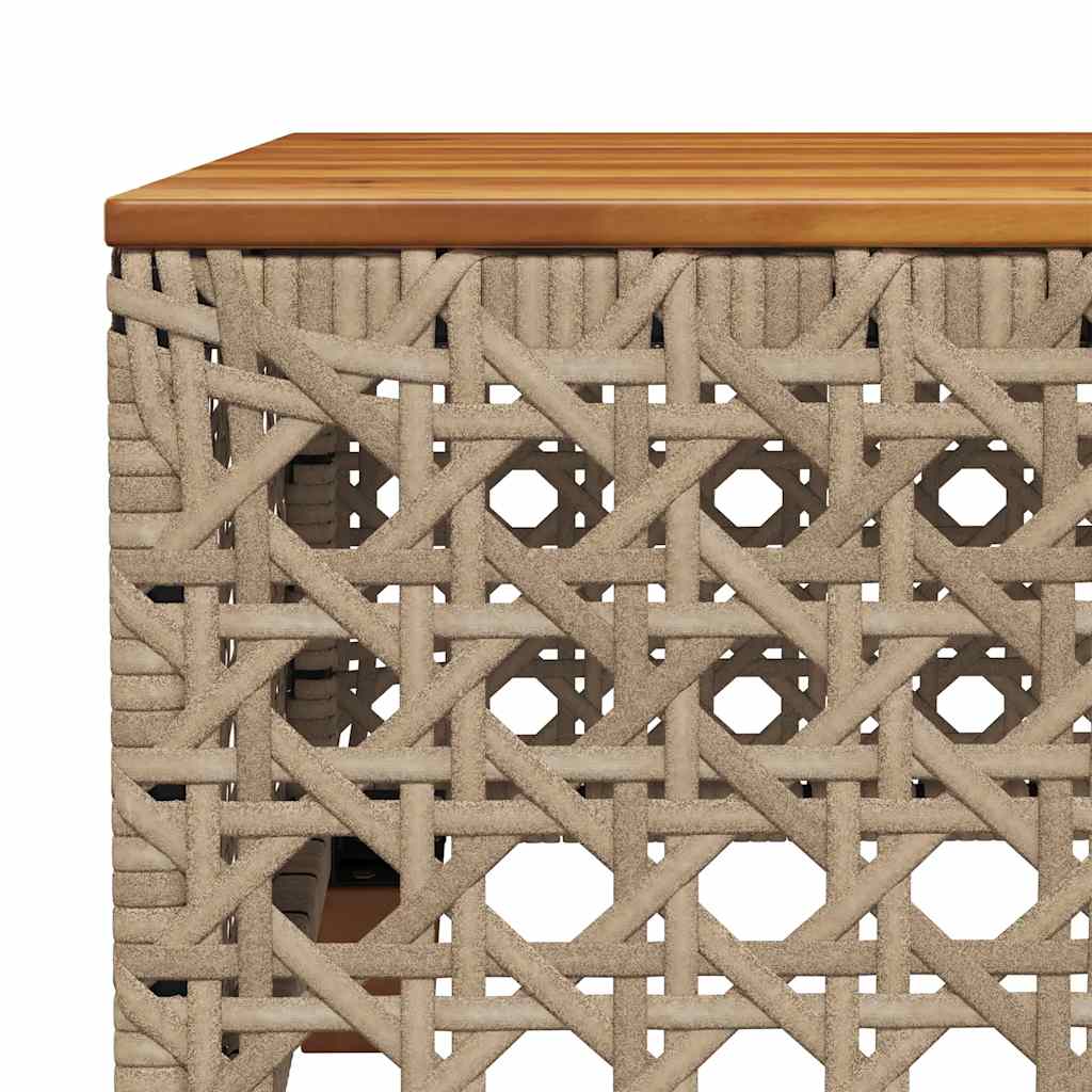 8-tlg. Garten-Sofagarnitur mit Kissen Beige Poly Rattan