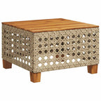 11-tlg. Garten-Sofagarnitur mit Kissen Beige Poly Rattan