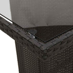 Garten Essgruppe mit Kissen 7 pcs Schwarz Poly-Rattan