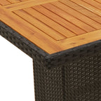 Garten Essgruppe mit Kissen 9 pcs Schwarz Poly-Rattan