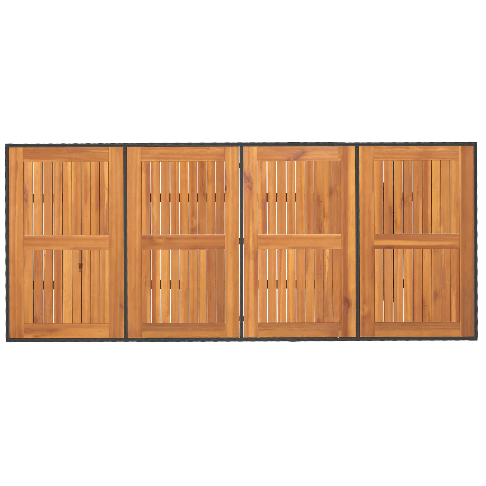 Garten Essgruppe mit Kissen 9 pcs Schwarz Poly-Rattan