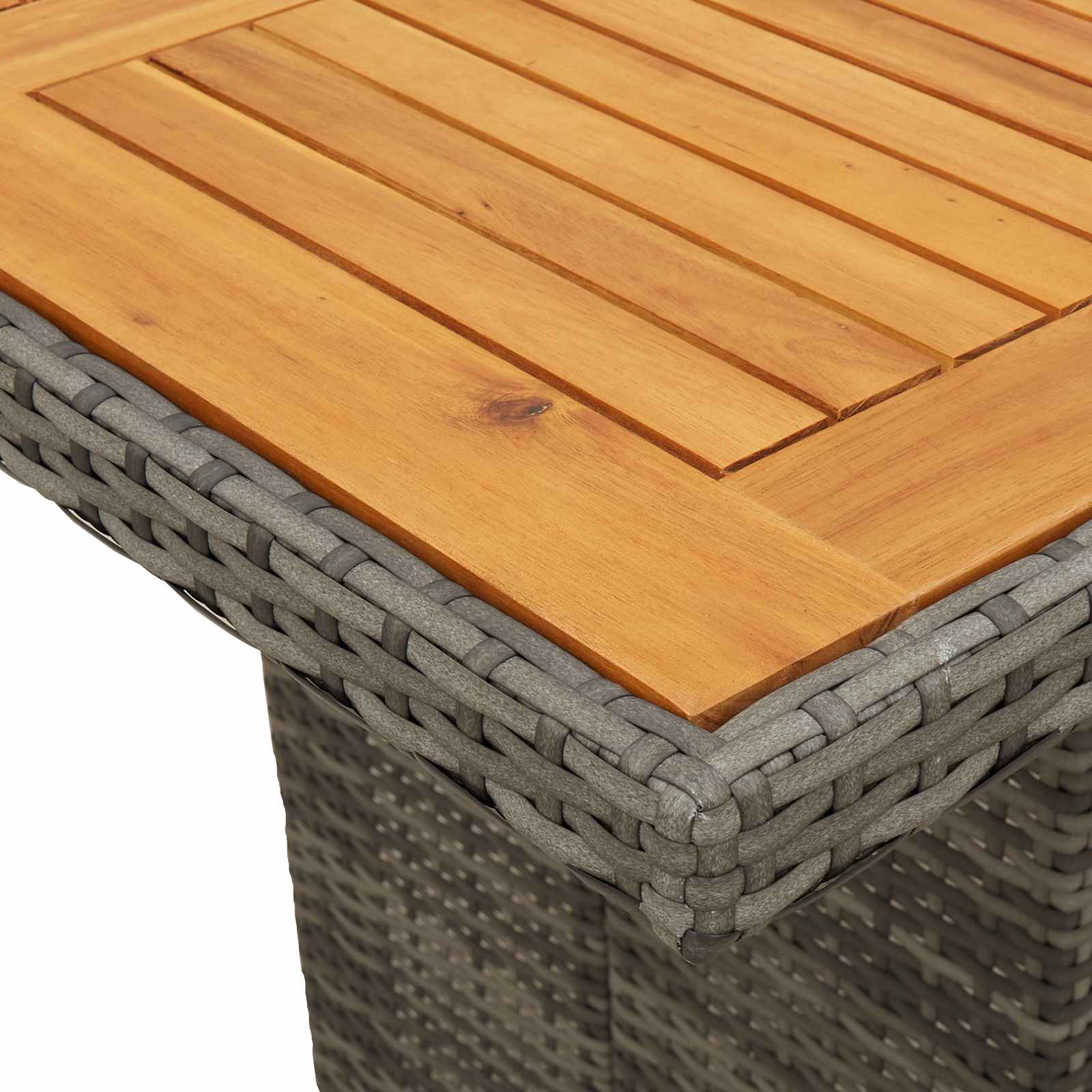 Garten Essgruppe mit Kissen 7 pcs Grau Poly-Rattan
