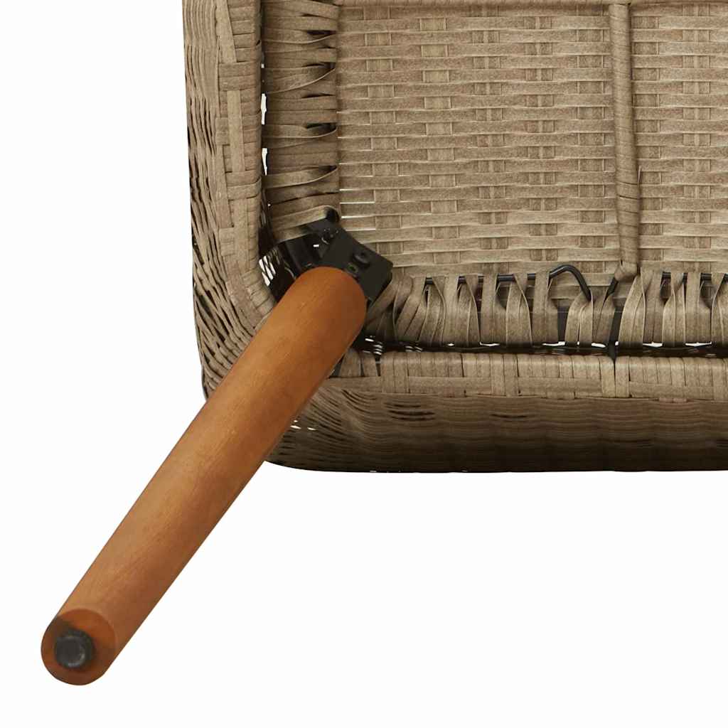 Garten Essgruppe mit Kissen 7 pcs Beige Poly-Rattan