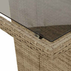 Garten Essgruppe mit Kissen 7 pcs Beige Poly-Rattan