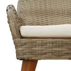 Garten Essgruppe mit Kissen 7 pcs Beige Poly-Rattan