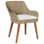 Garten Essgruppe mit Kissen 7 pcs Beige Poly-Rattan
