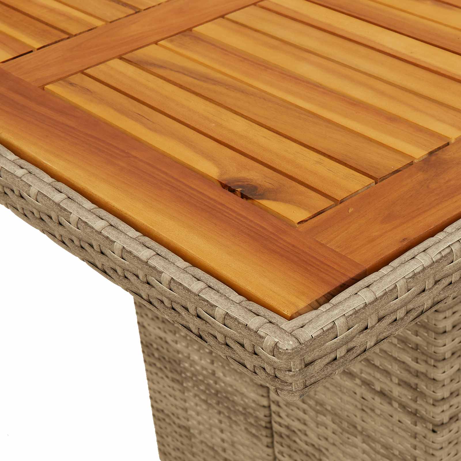 Garten Essgruppe mit Kissen 9 pcs Beige Poly-Rattan
