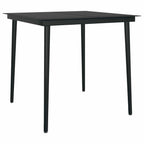 Garten Essgruppe mit Kissen 5 pcs Schwarz Poly-Rattan