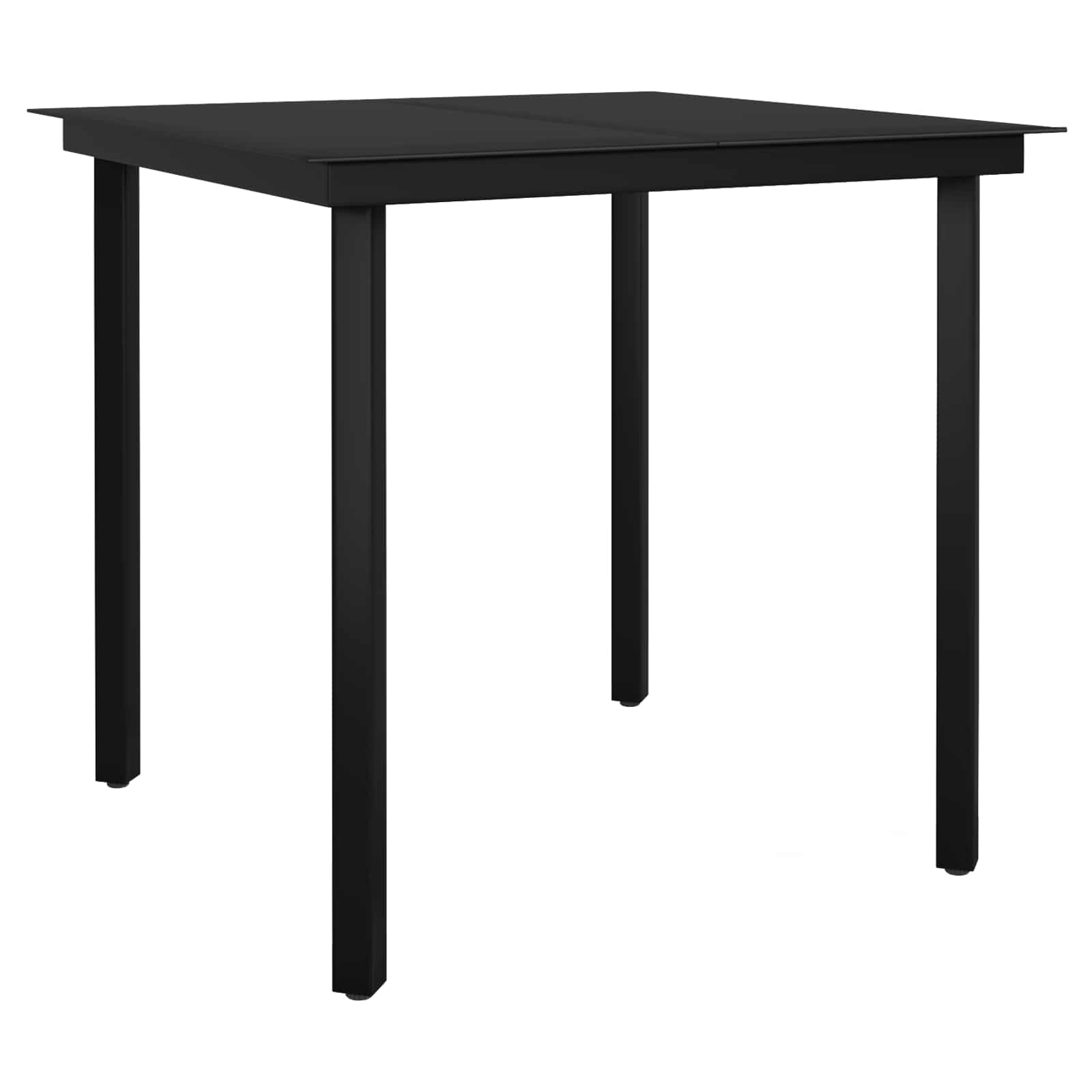Garten Essgruppe mit Kissen 5 pcs Schwarz Poly-Rattan