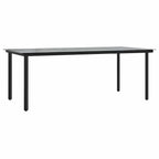 Garten Essgruppe mit Kissen 9 pcs Schwarz Poly-Rattan