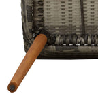 Garten Essgruppe mit Kissen 5 pcs Grau Poly-Rattan