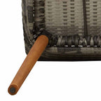 Garten Essgruppe mit Kissen 9 pcs Grau Poly-Rattan