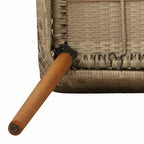 Garten Essgruppe mit Kissen 9 pcs Beige Poly-Rattan