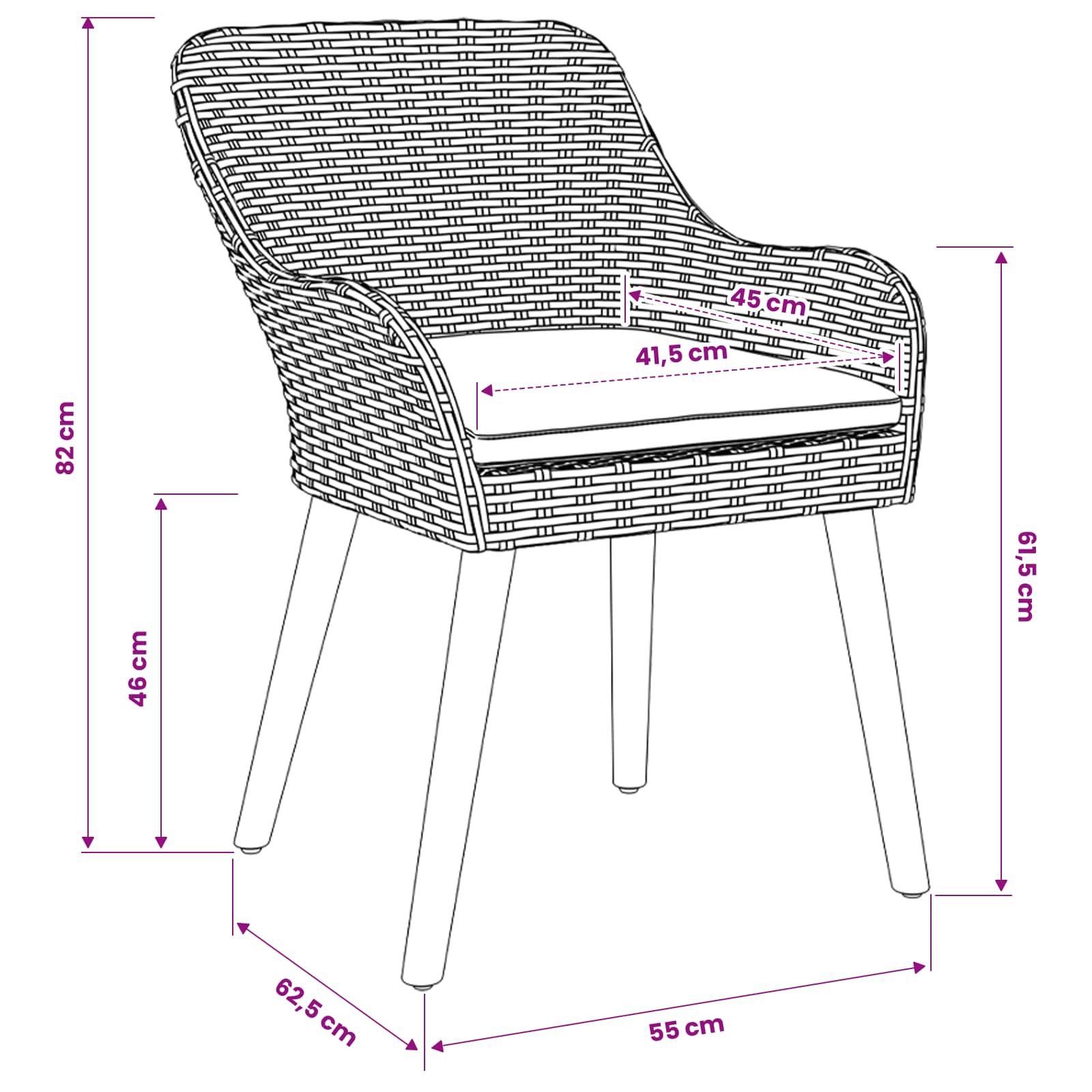 Garten Essgruppe mit Kissen 5 pcs Hellgrau Poly-Rattan