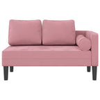 Chaiselongue mit Kissen Rosa Samt