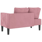 Chaiselongue mit Kissen Rosa Samt