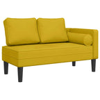 Chaiselongue mit Kissen Gelb Samt