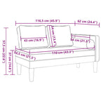 Chaiselongue mit Kissen Taupe Stoff