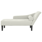 Chaiselongue mit Kissen Creme Samt