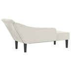 Chaiselongue mit Kissen Creme Samt