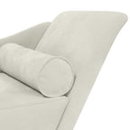 Chaiselongue mit Kissen Creme Samt
