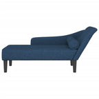 Chaiselongue mit Kissen Blau Stoff