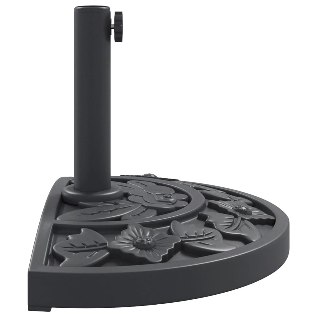 Sonnenschirmständer für Ø38/48 mm Mast 9 kg Halbrund