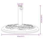Sonnenschirmständer für Ø38/48 mm Mast 12 kg Rund