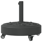 Sonnenschirmständer mit Rollen für Ø38/48 mm Mast 27 kg Rund