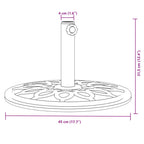 Sonnenschirmständer für Ø38/48 mm Mast 12 kg Rund