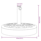 Sonnenschirmständer für Ø38/48 mm Mast 25 kg Rund