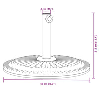 Sonnenschirmständer für Ø38/48 mm Mast 12 kg Rund