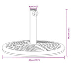 Sonnenschirmständer für Ø38/48 mm Mast 12 kg Rund