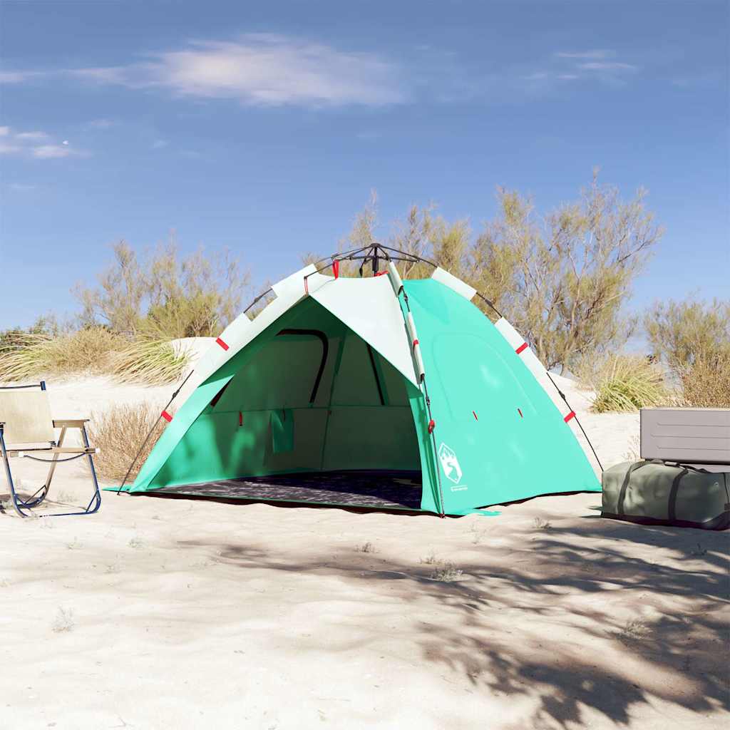 Strandzelt 3 Personen Seegrün Quick Release Wasserdicht