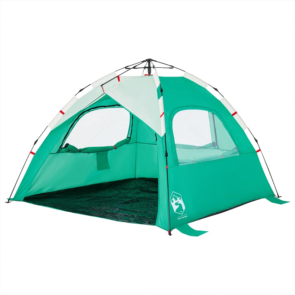 Strandzelt 3 Personen Seegrün Quick Release Wasserdicht