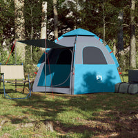 Campingzelt 4 Personen Blau Quick Release