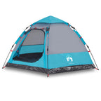 Campingzelt 4 Personen Blau Quick Release