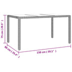 5-tlg. Garten-Bistro-Set mit Kissen Beige Poly Rattan