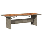 11-tlg. Garten-Essgruppe mit Kissen Grau Poly Rattan