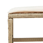 11-tlg. Garten-Essgruppe mit Kissen Beige Poly Rattan
