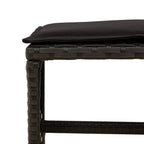 15-tlg. Garten-Essgruppe mit Kissen Schwarz Poly Rattan