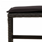 17-tlg. Garten-Essgruppe mit Kissen Schwarz Poly Rattan